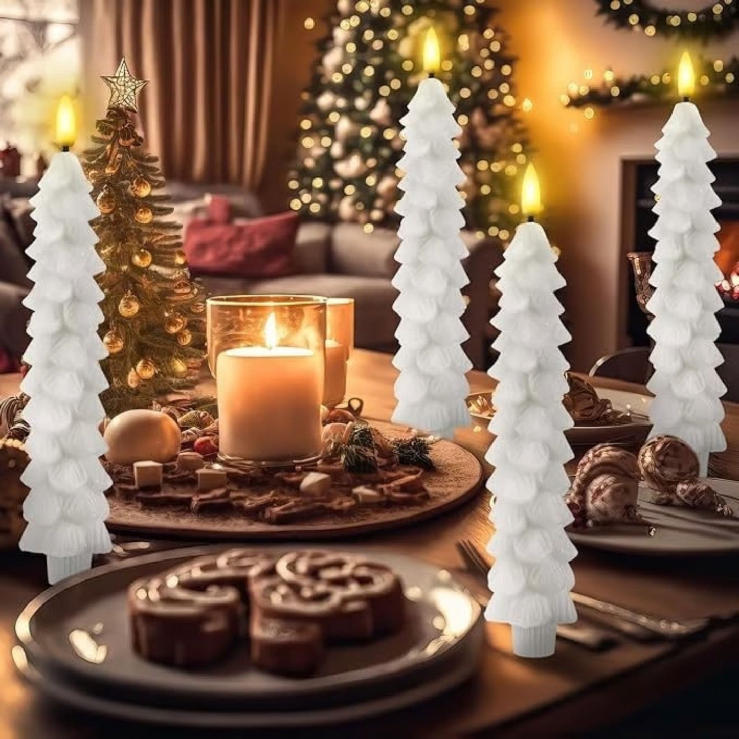 Christmas Flameless Taper Candles