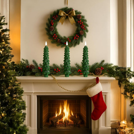 Christmas Flameless Taper Candles